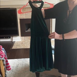 green velvet dress
